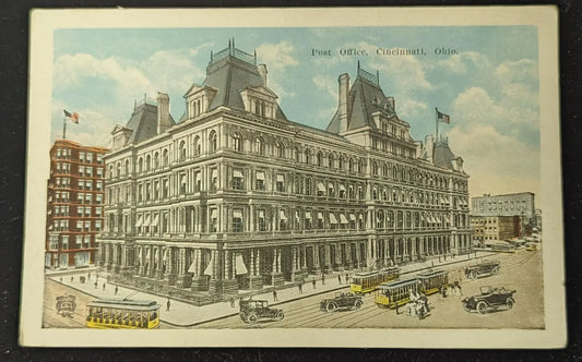 Post Office, Cincinnati, Ohio - Vintage Government Postcard