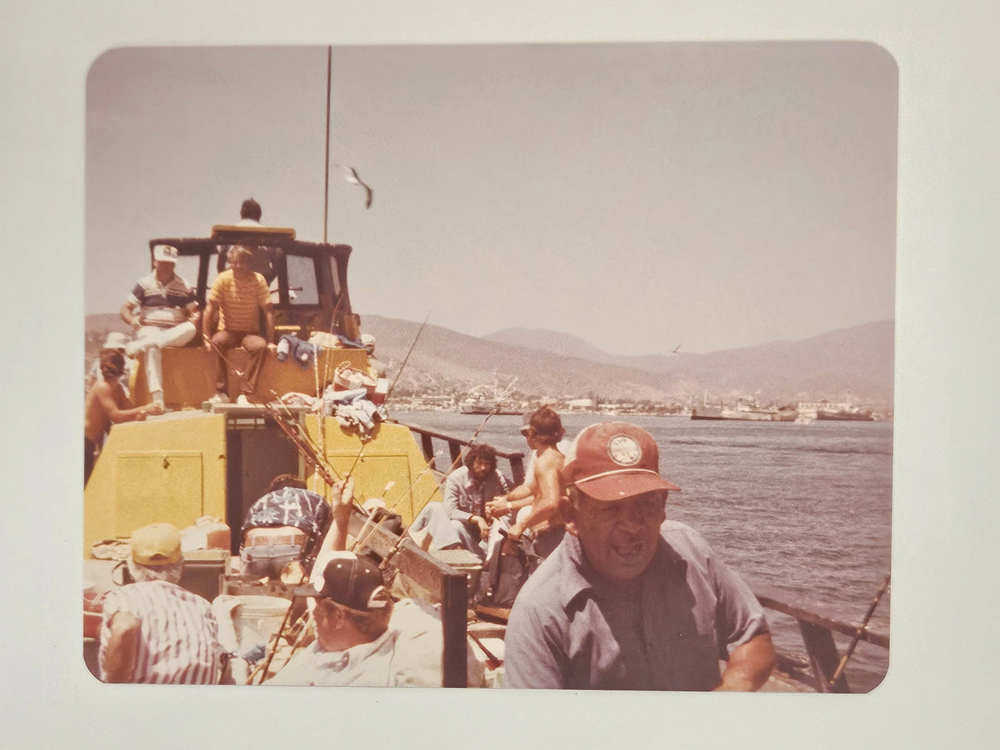 1979 Fishing Trip- Yellow Trawler for Pleasure Fishing - Greg, Bob and Jim, their Deep Water Fishing Skills - Sold as Set of 4