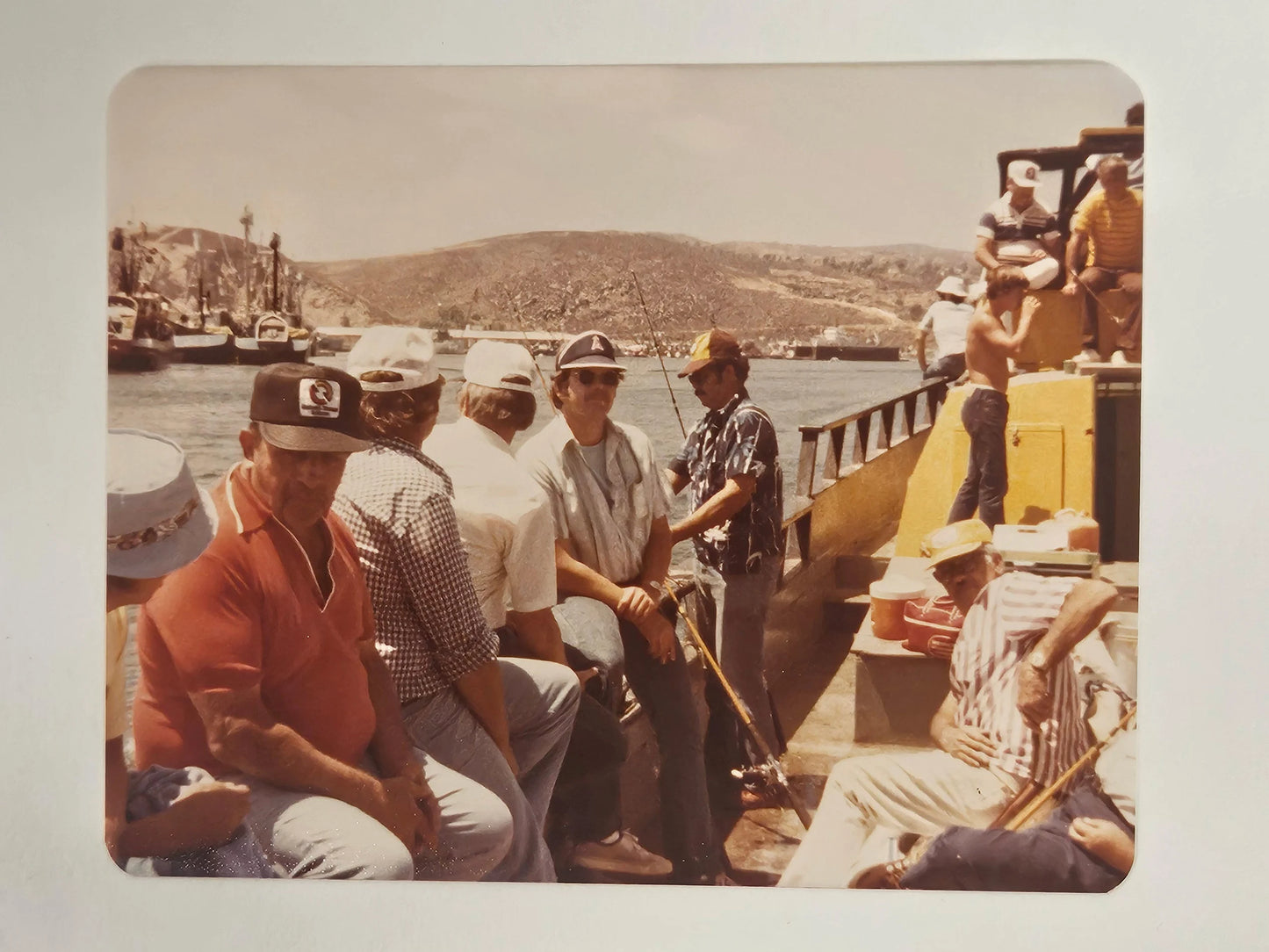 1979 Fishing Trip- Yellow Trawler for Pleasure Fishing - Greg, Bob and Jim, their Deep Water Fishing Skills - Sold as Set of 4