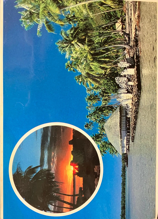 Religious Offer Grounds - Huahine Island, Polynesia - Vintage Postcard