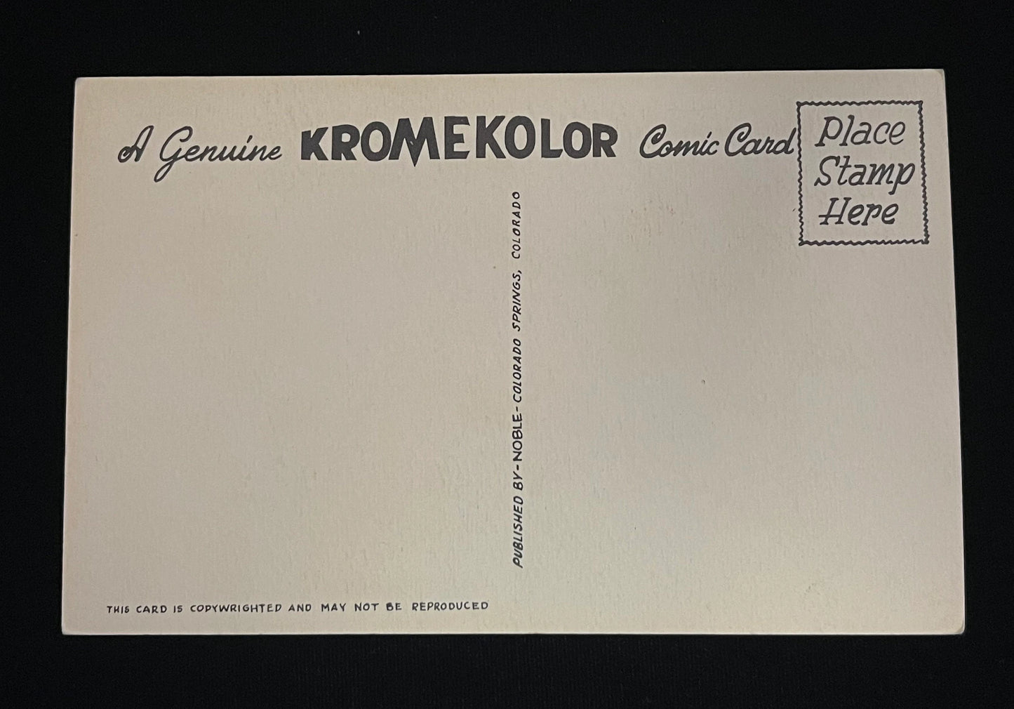 Kromekolor Comic Card - Twin Peaks - Vintage