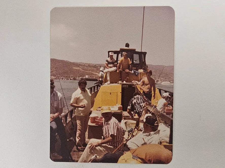 1979 Fishing Trip- Yellow Trawler for Pleasure Fishing - Greg, Bob and Jim, their Deep Water Fishing Skills - Sold as Set of 4