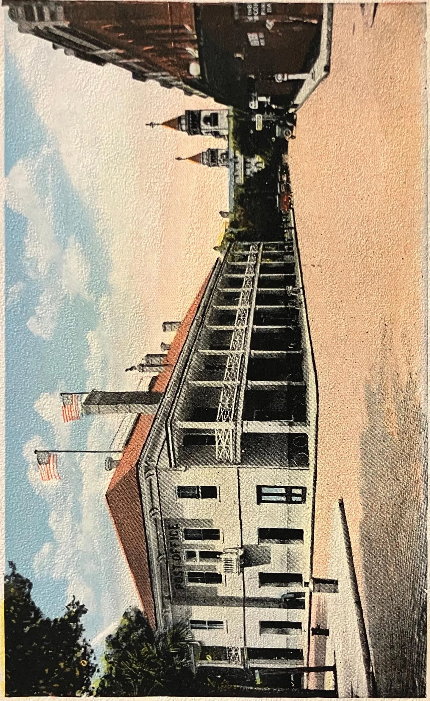 Post Office, Formerly Spanish Captain General’s Residence, built 1591, St. Augustine, Florida - Vintage Post Office Postcard