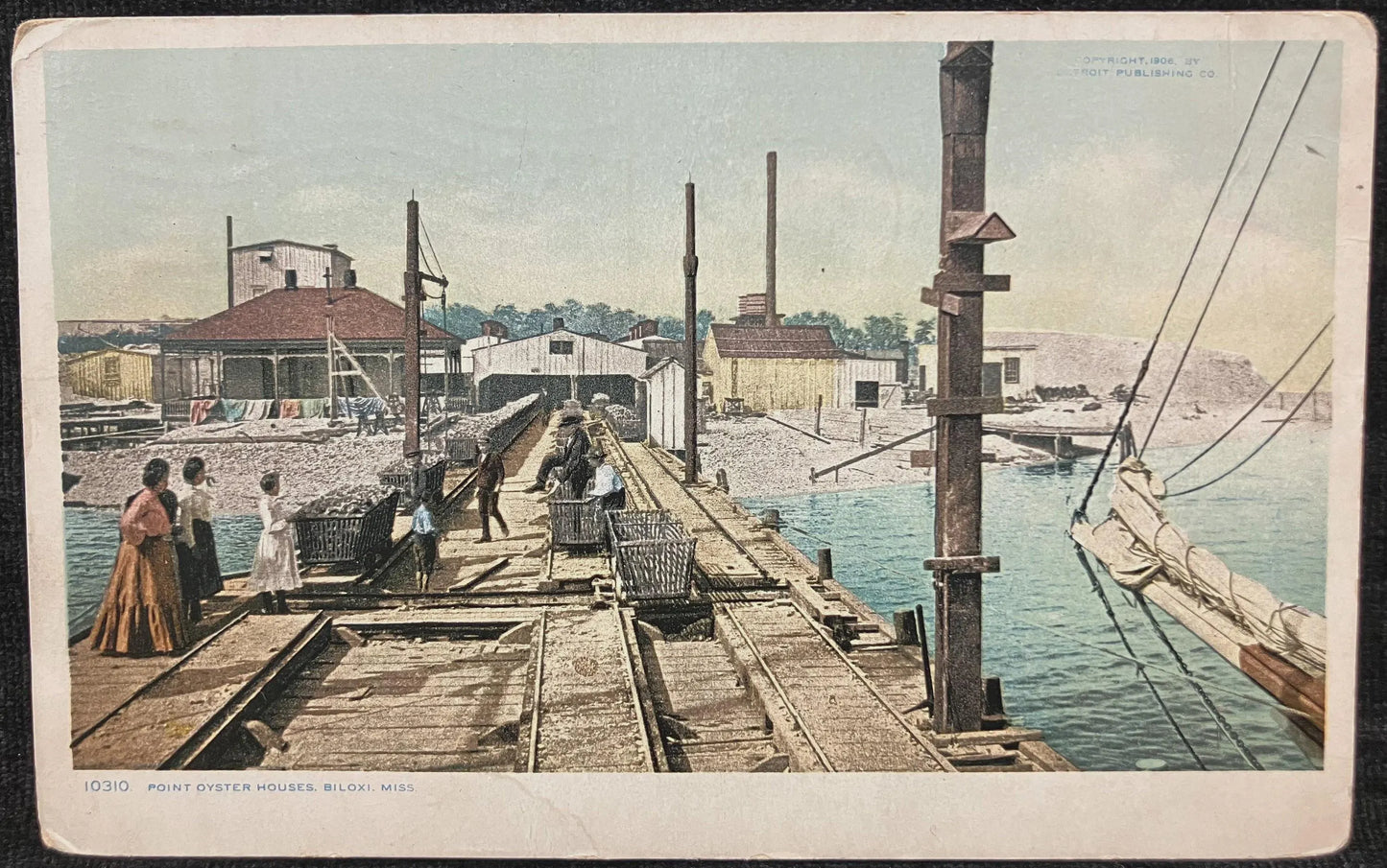 Point Oyster Houses, Biloxi, Mississippi - Copyright 1906 By Detroit Publishing Co. - Vintage Postcard