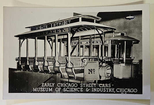 PR? & Description - RPPC - Chicago Street Car Museum of Science And Industry - Vintage Photo Postcar