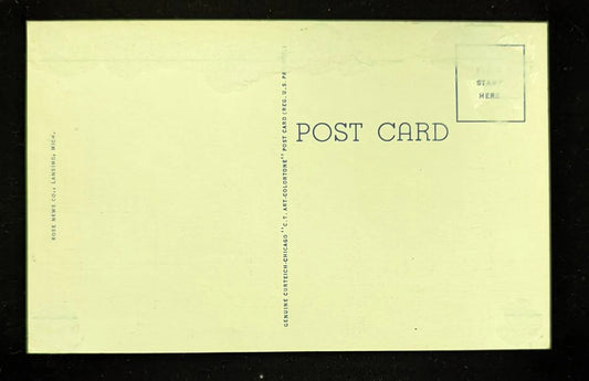 State Capitol - Lansing, Michigan - 1940s Linen Postcard