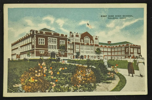 East Side High School, Toledo, Ohio - Vintage Ohio Postcard - Vintage School Postcard