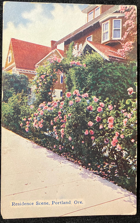 Residence Scene, Portland Oregon - Vintage Postcard