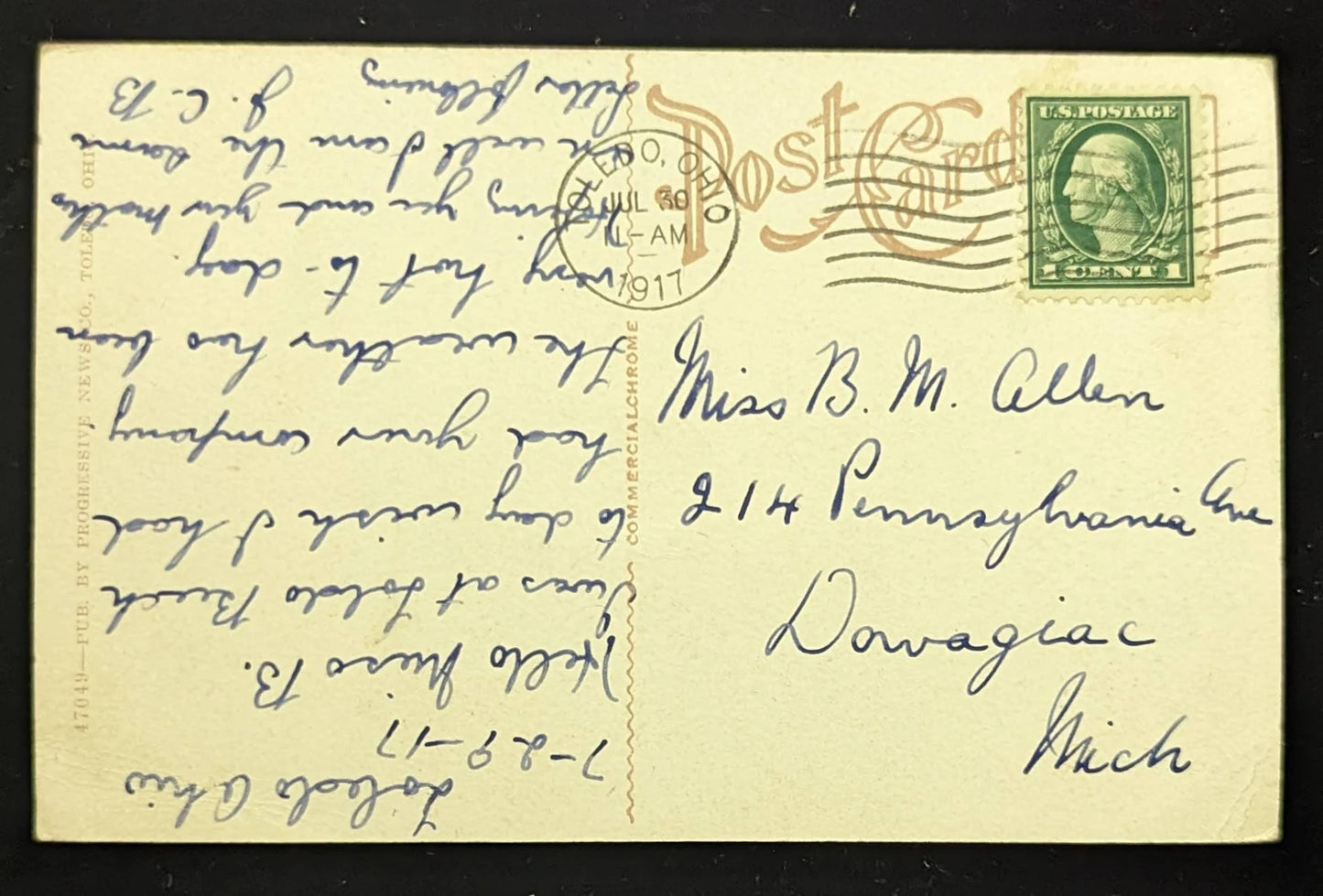 East Side High School, Toledo, Ohio - Vintage Ohio Postcard - Vintage School Postcard