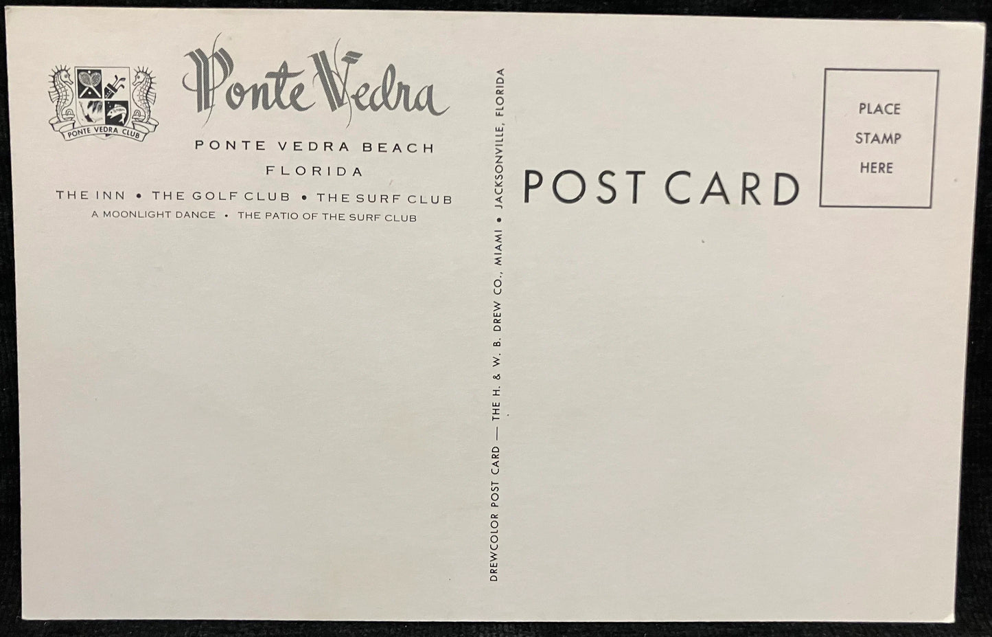 Ponce Vedra at Ponta Vedra Beach, Florida - Vintage Club Postcard