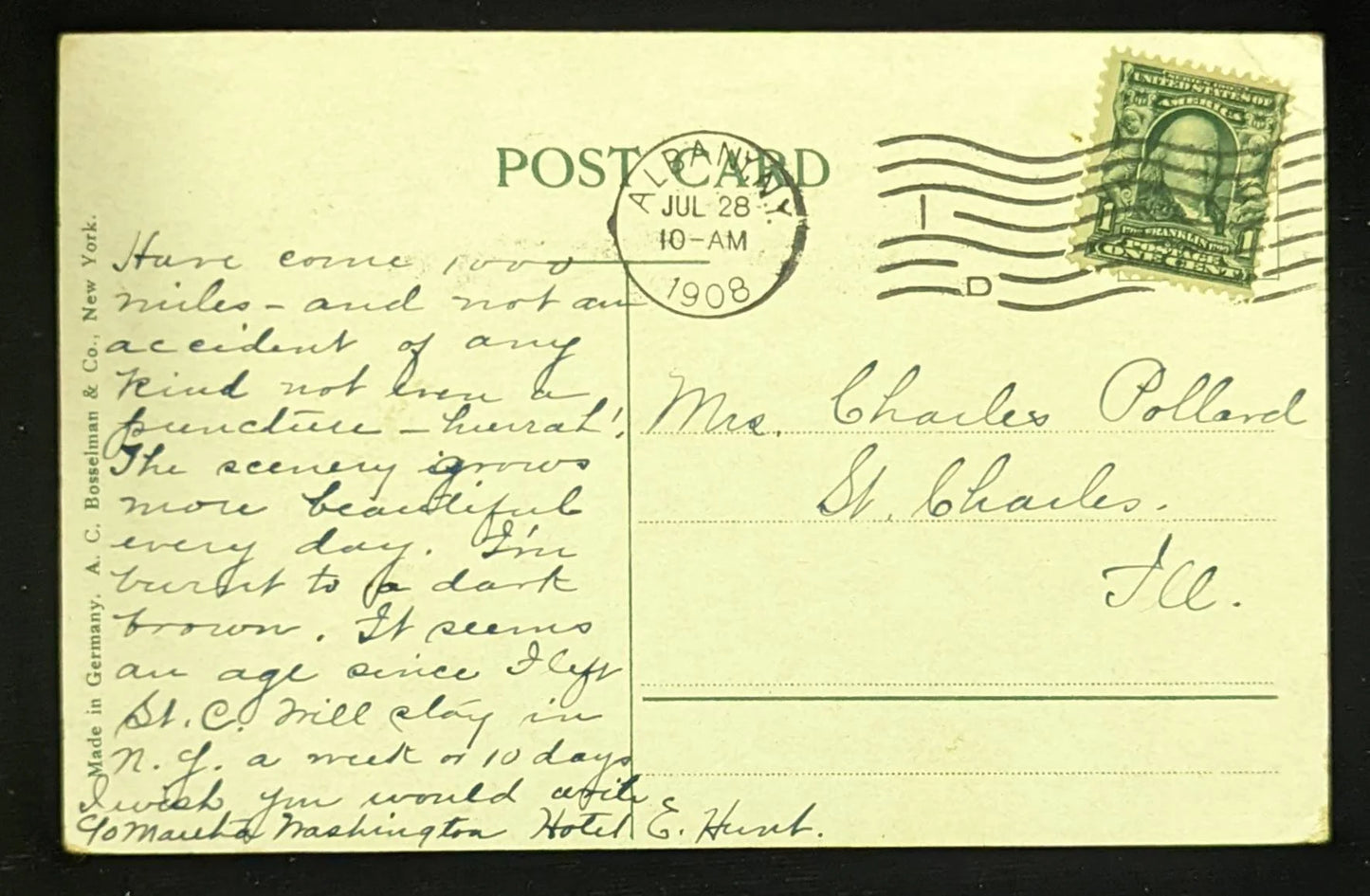 Mall Washington Park, Albany, New York - Vintage New York Postcard - Walking Park in Ohio - Keeping cool in Summer
