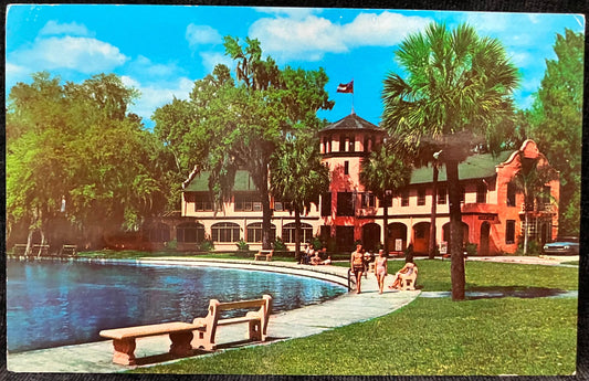 Ponce De Leon Springs Inn in De Leon Springs, Florida - Dag Hammarskjold (1905-1961) Stamp - Vintage Inn Postcard