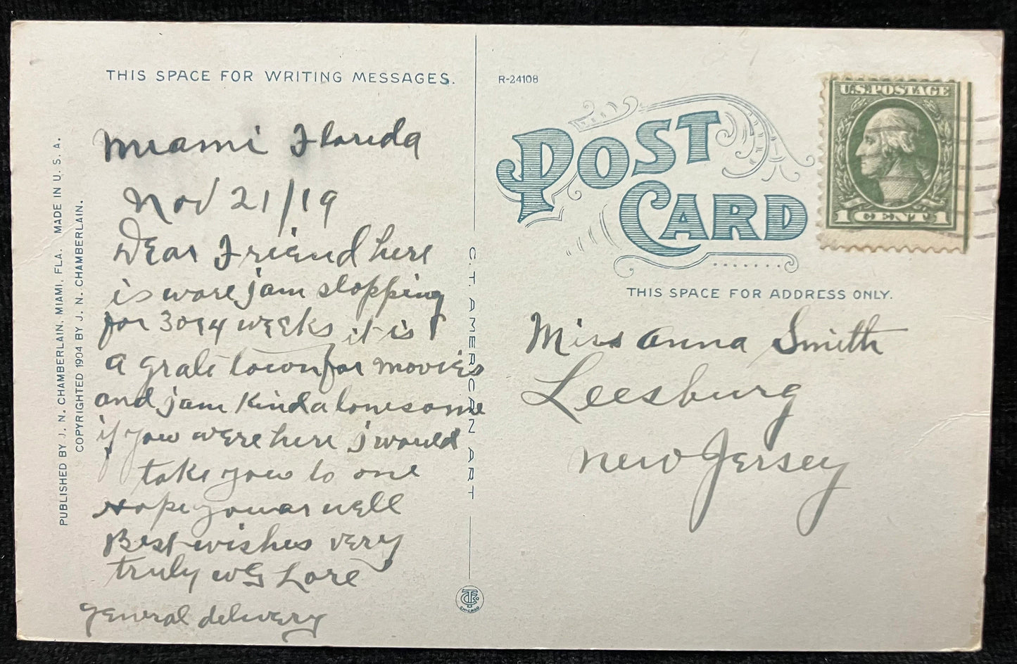 Royal Palm Hotel and Grounds, Miami, Florida - Vintage Hotel Postcard