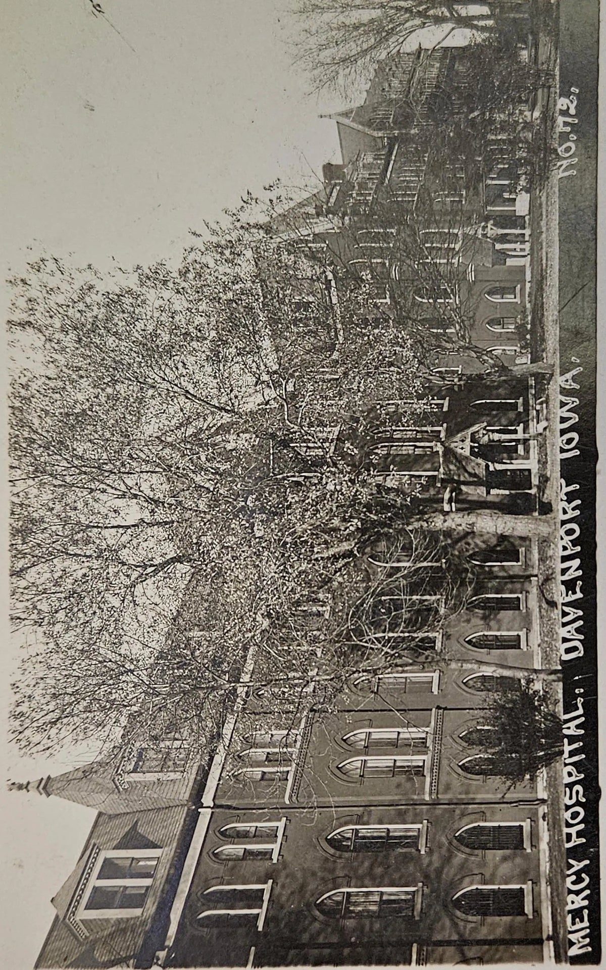RPPC - Mercy Hospital Davenport, Iowa in 1911 - Vintage Postcard