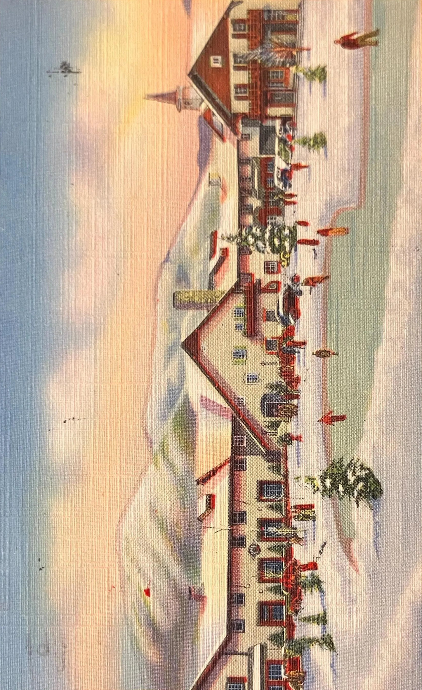 Challenger Inn In Winter - Sun Valley, Idaho - 1950 Linen Postcard