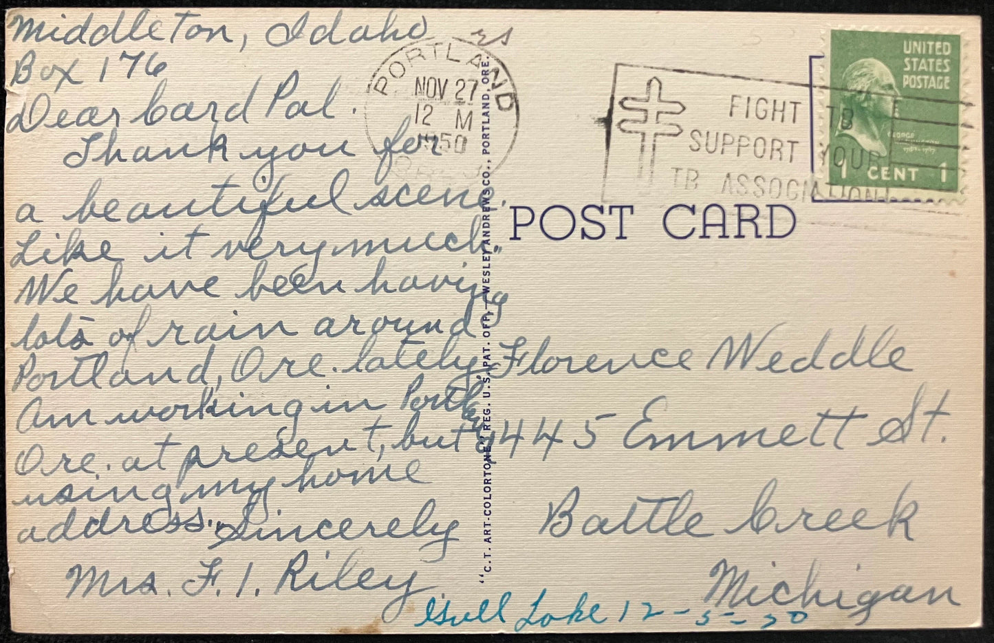 Challenger Inn In Winter - Sun Valley, Idaho - 1950 Linen Postcard