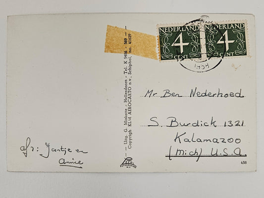 RPPC Dutch Netherlands Luchtfoto De Elf Provincien Hellendoorn - Vintage International Postcard