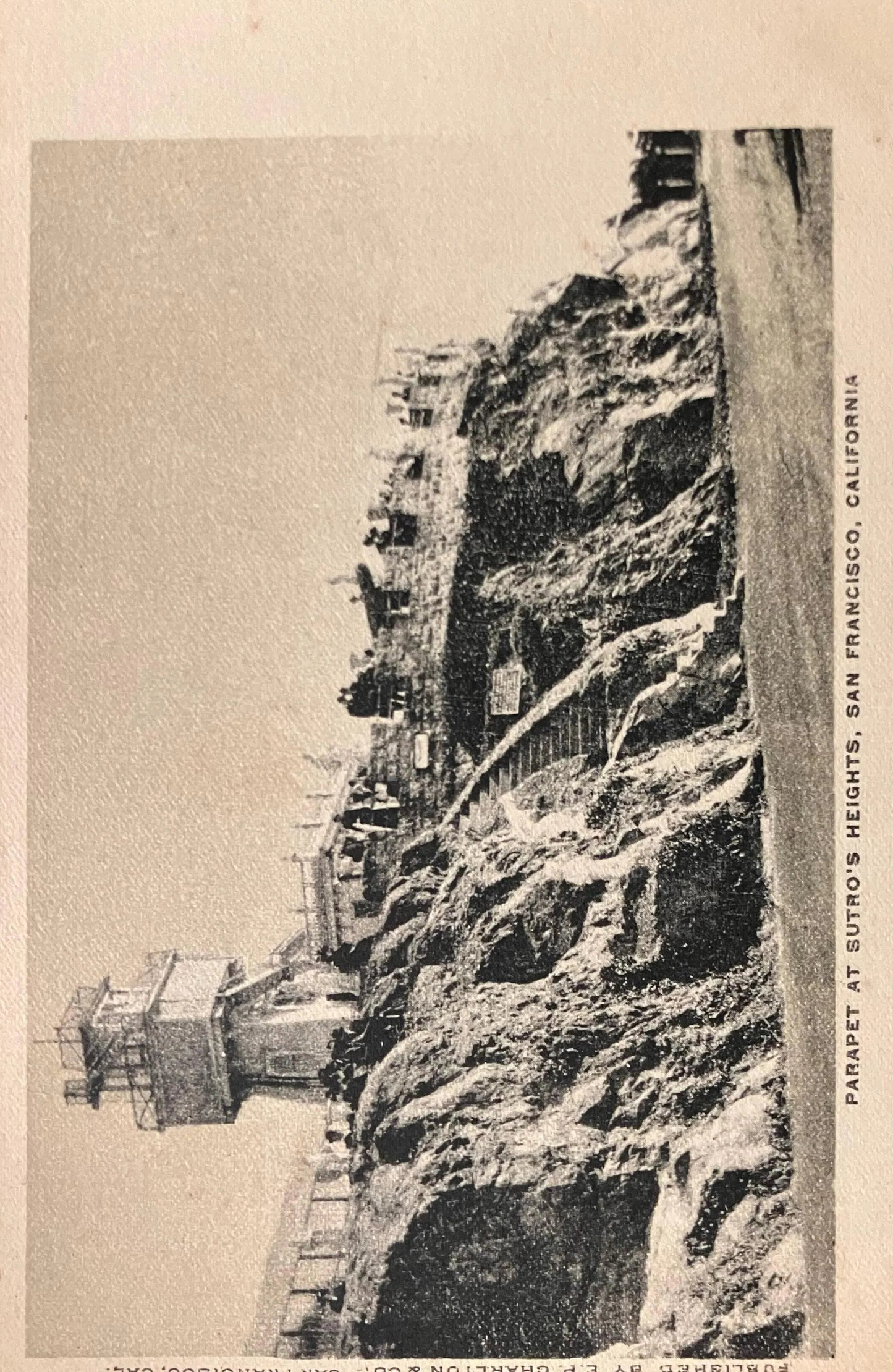 Parapet at Sutro’s Heights, San Francisco, California - Published by E.P. Charleston & Co. San Francisco, Cal. - Vintage pre 1906 Postcard