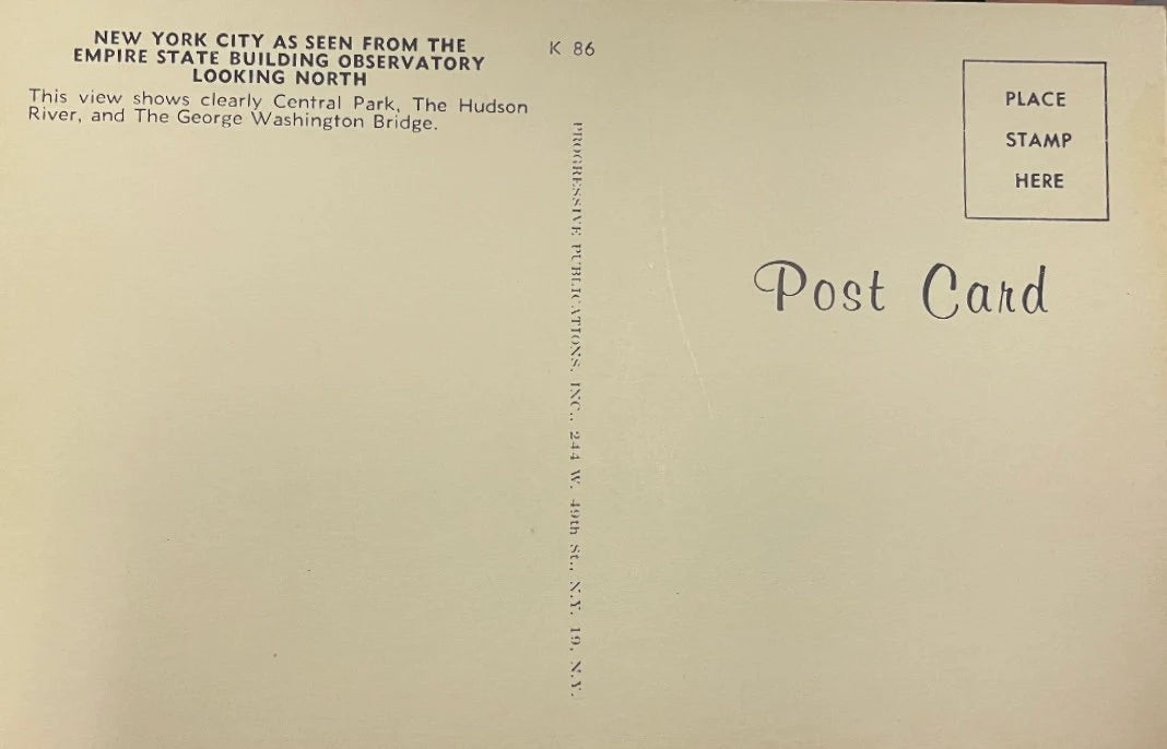 New York Vintage Postcard