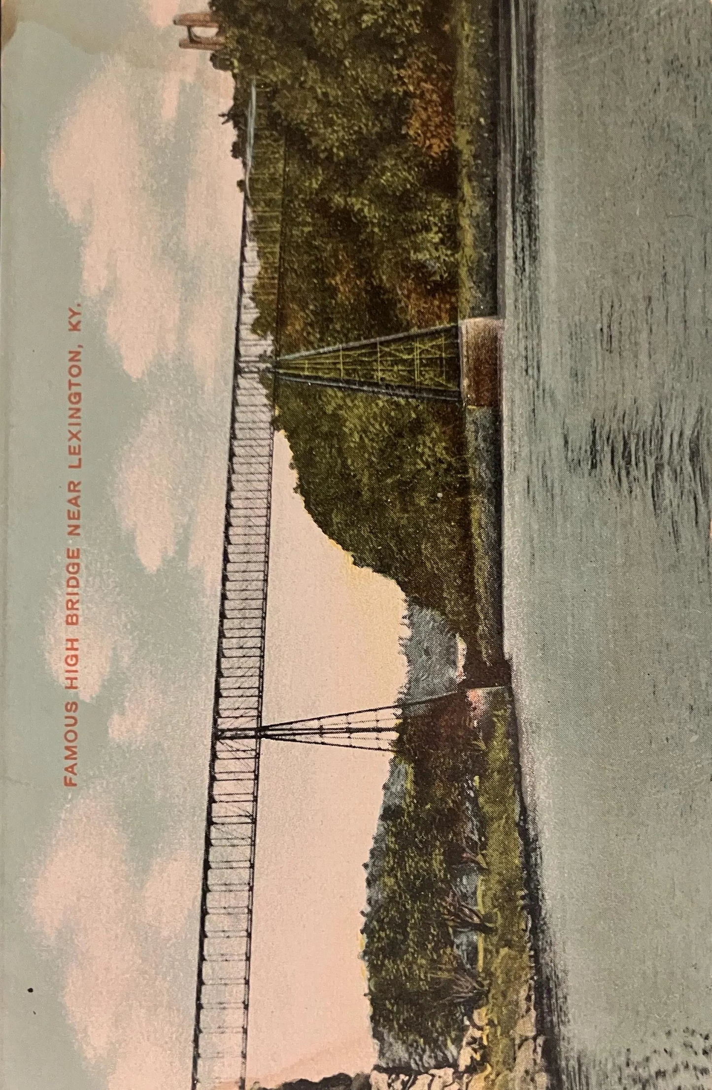 Famous High Bridge - Lexington, Kentucky - Vintage Bridge Postcard
