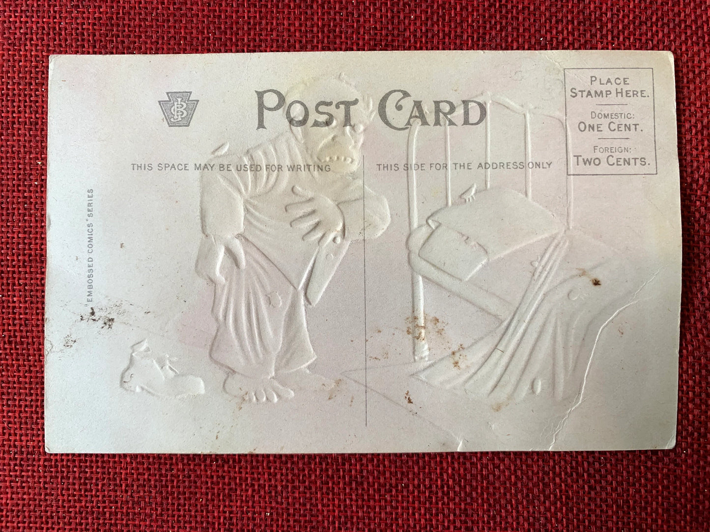 A One Night Stand Embossed Vintage Postcard Early 1900s