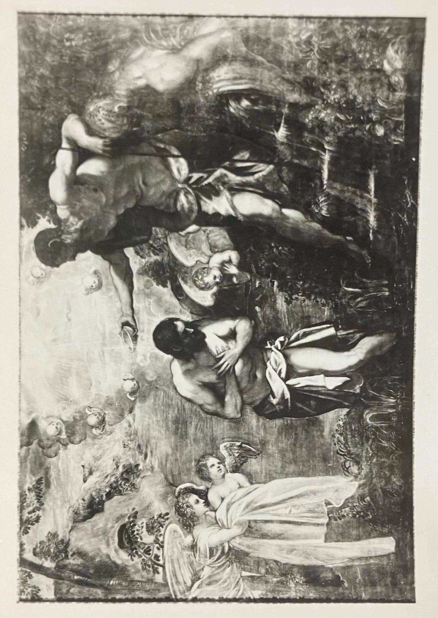 Baptism of Christ - Vintage Black and White Postcard