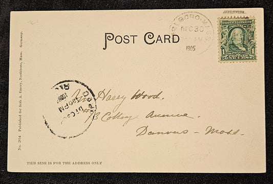 Metropolitan Bridge Northboro, Massachusetts Photo - Vintage pre 1906Postcard