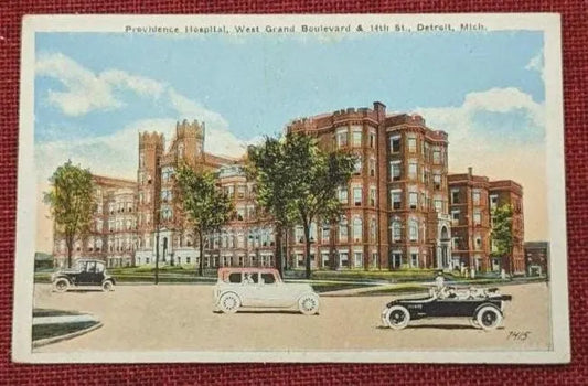 Providence Hospital in Detroit, Michigan - Vintage Postcard