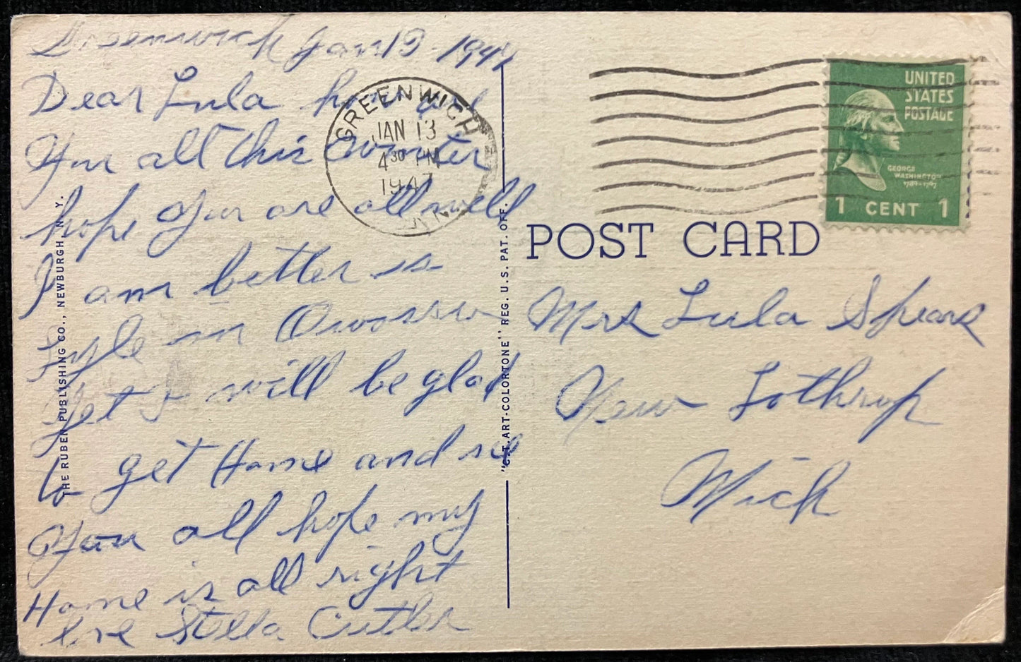 Christ Church - Greenwich, Connecticut - Vintage Church Postcard