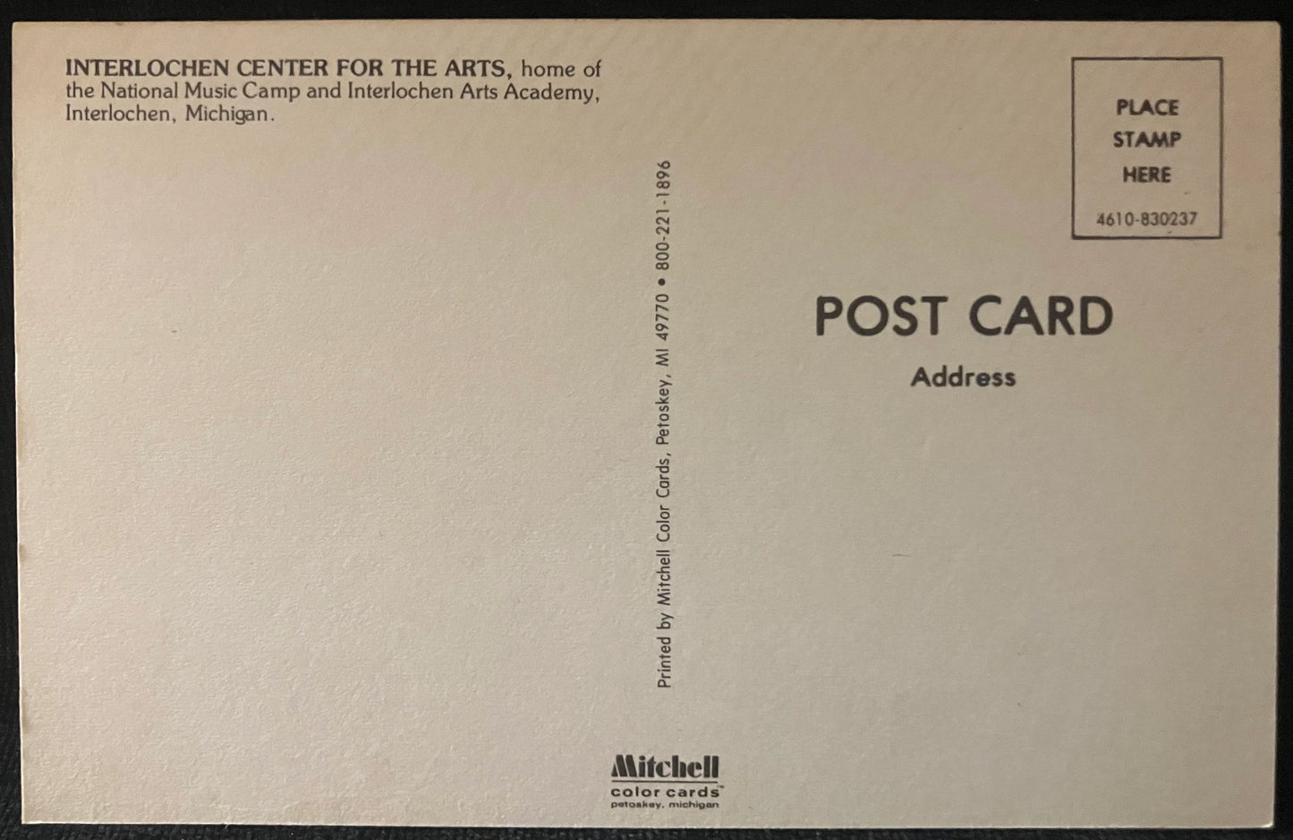 National Music Camp Interlochen Arts Academy, Interlochen, Michigan - Vintage Postcard