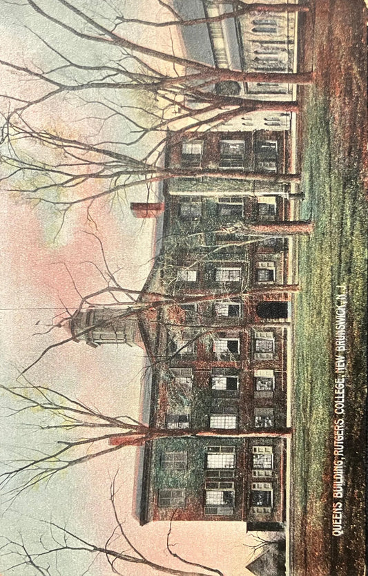 Queens Building, Rutgers College, New Brunswick, New Jersey - Made in Germany - Vintage Postcard