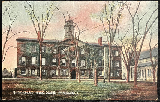Queens Building, Rutgers College, New Brunswick, New Jersey - Made in Germany - Vintage Postcard
