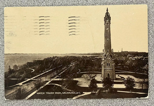 RPPC - Water Tower Park in 1920, Milwaukee, Wisconsin