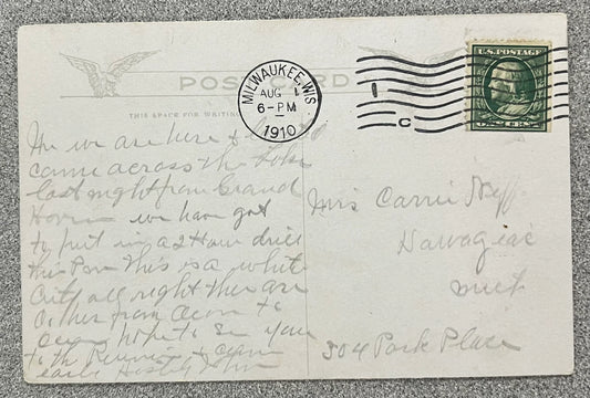 RPPC - Water Tower Park in 1920, Milwaukee, Wisconsin
