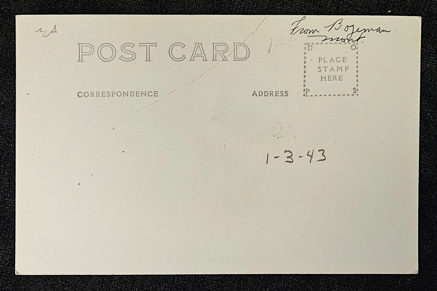 RPPC M S C Campus 1943 Photo - Montana State College -Vintage Postcard