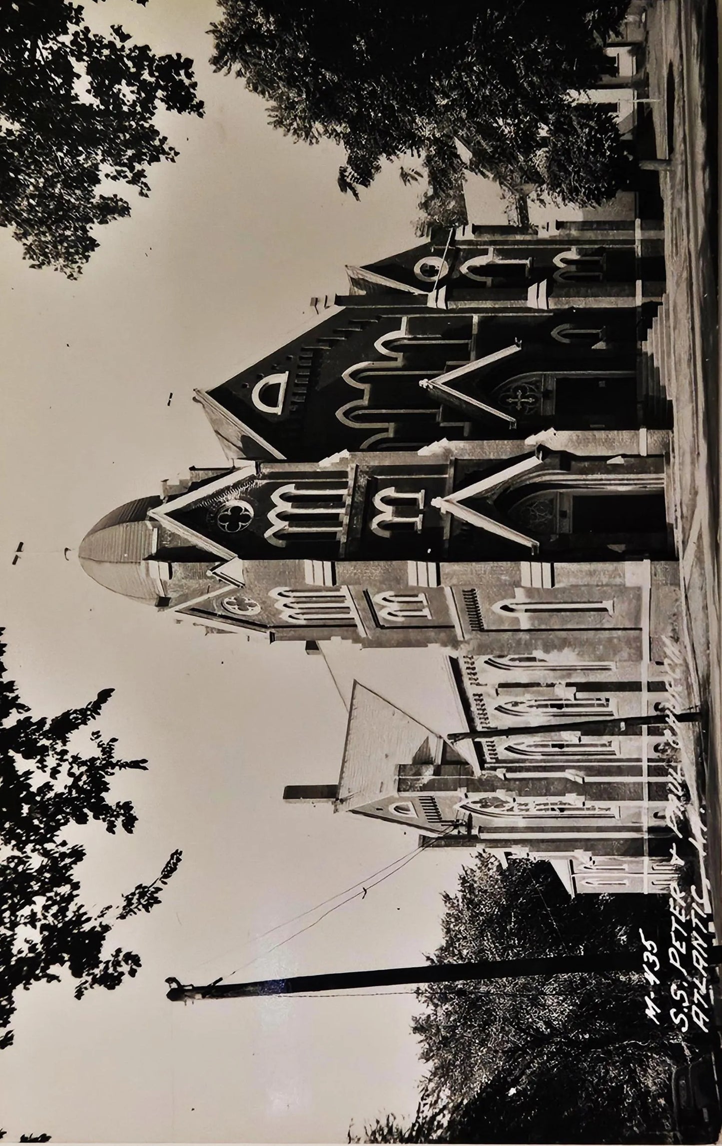 RPPC Atlantic, Iowa, Peter And Paul Catholic Church - Vintage Church Postcard