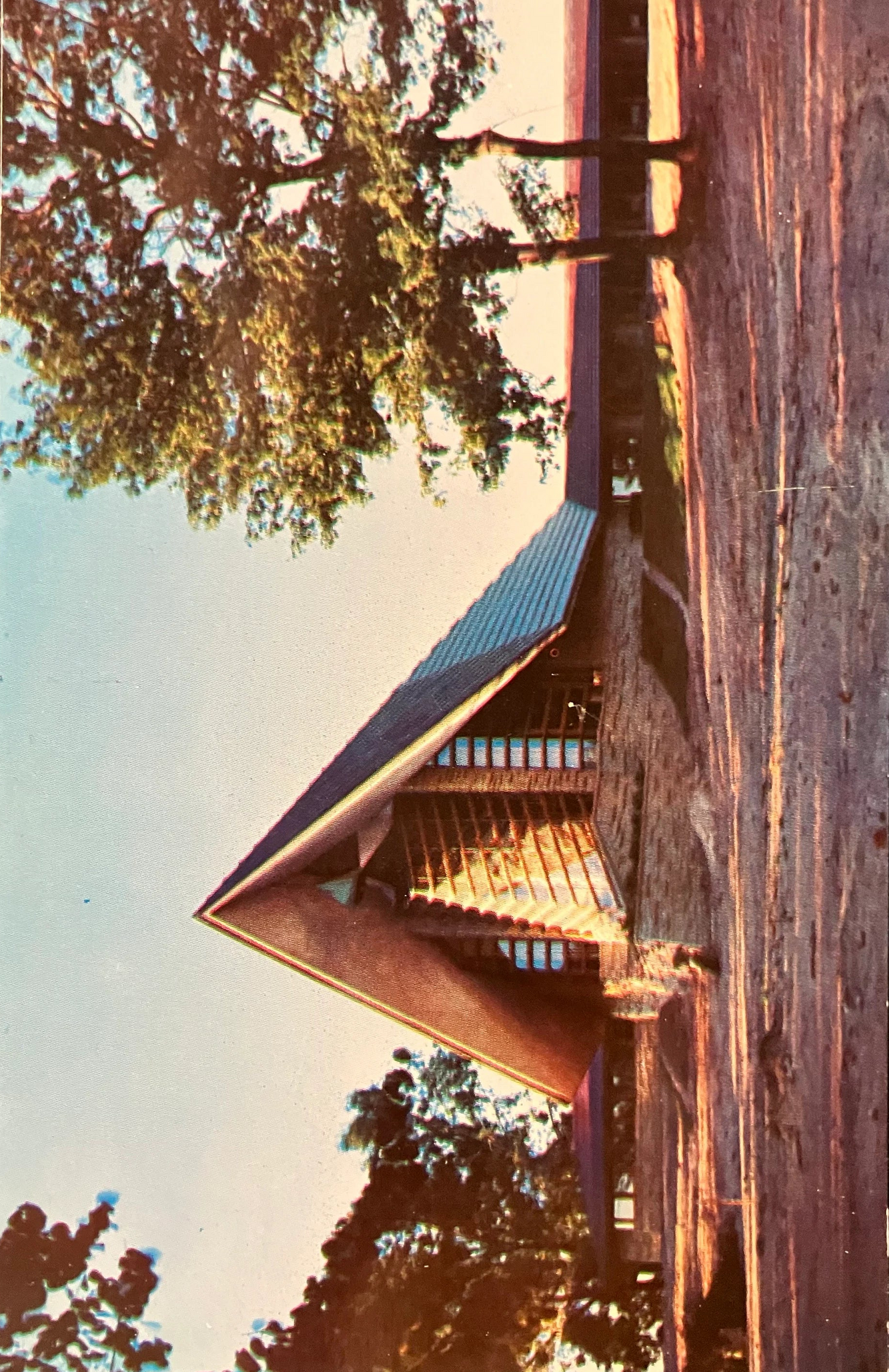 First Unitarian Society of Madison, Wisconsin - Vintage Frank Lloyd Wright Church Postcard - Mid Cen