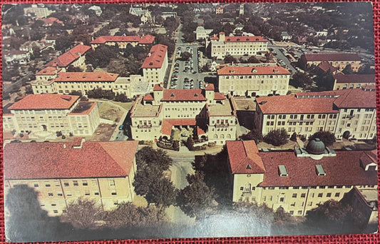 Aerial View of the University of Texas Campus in Austin, Texas - Vintage College Postcard