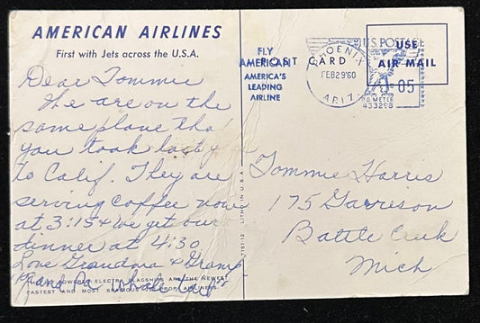 American Airlines - Vintage Postcard