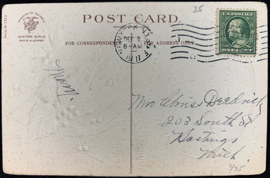 John 3:16 Star of David | Vintage Christmas Postcard
