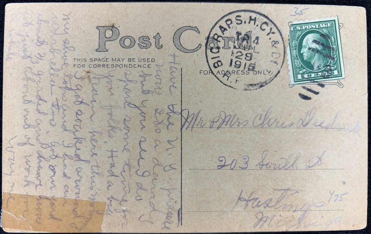 "Writing to Santa Claus" Christmas Postcard - Vintage Postcard
