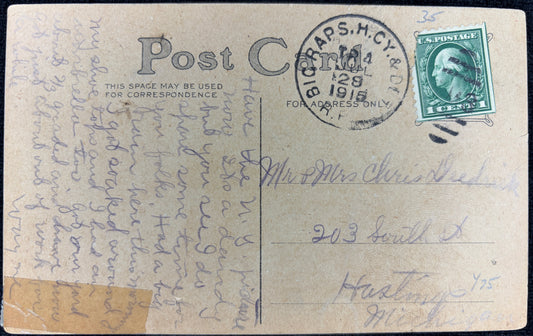"Writing to Santa Claus" Christmas Postcard - Vintage Postcard