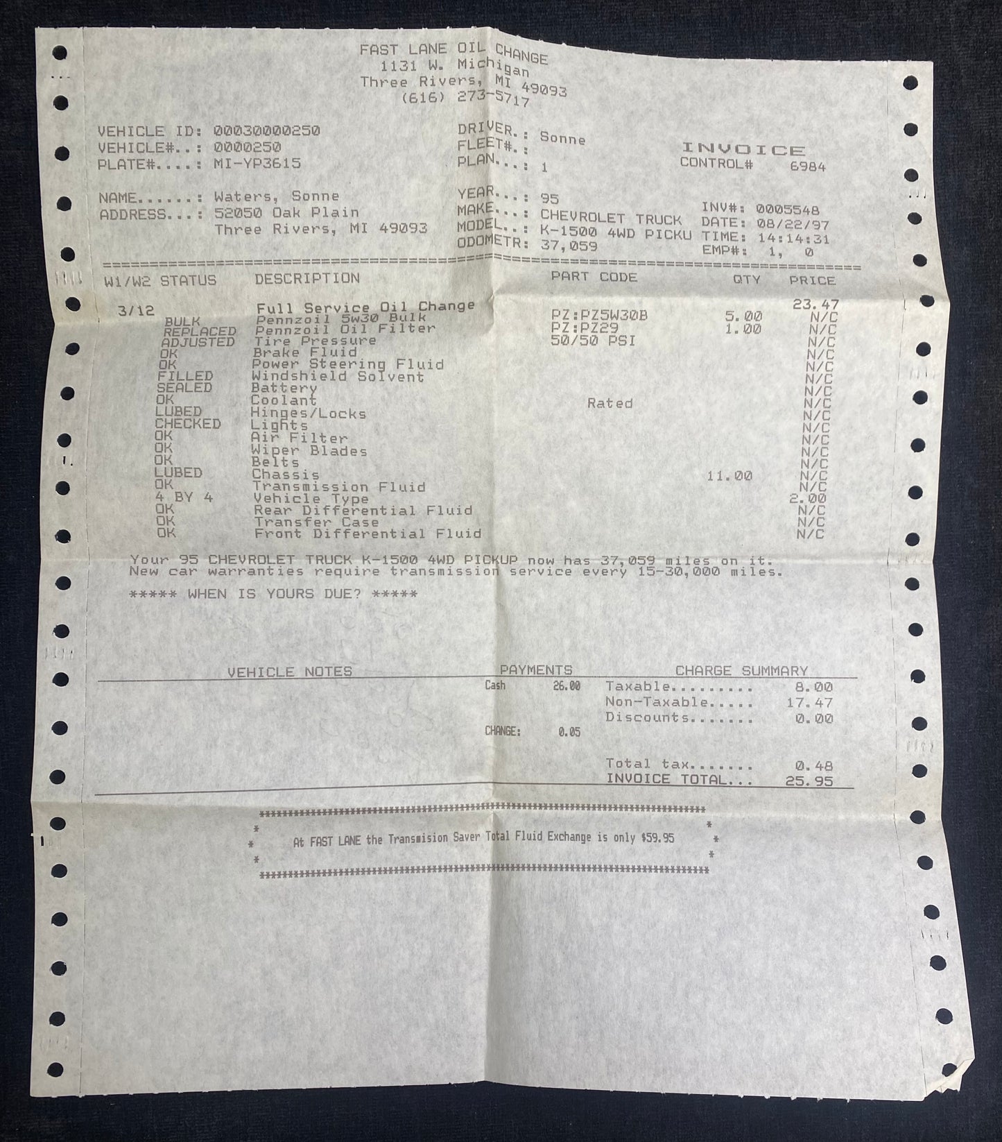 1995 Chevrolet C/K Pickup Owner's Manual