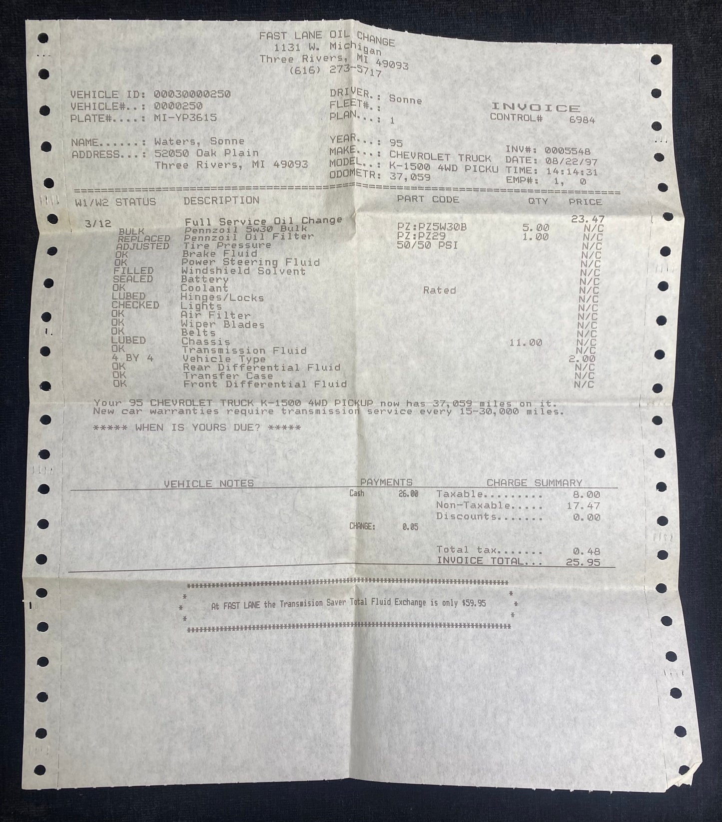 1995 Chevrolet C/K Pickup Owner's Manual