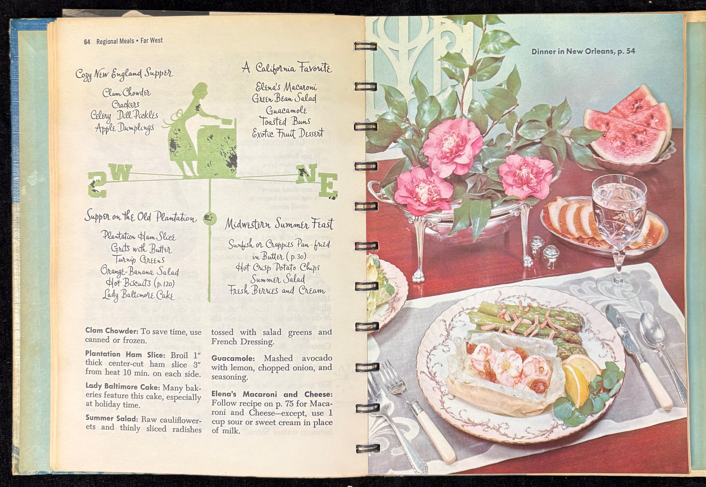 Betty Crocker's Dinner for Two Cookbook - Hardcover Spiral Bound First Edition, First Print