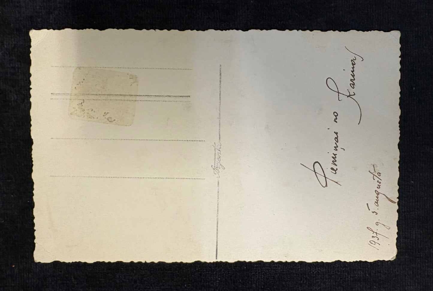 RPPC - Artistic Latvian Memorial Photograph - Rare 1937 Real Photo Postcard - In Loving Memory