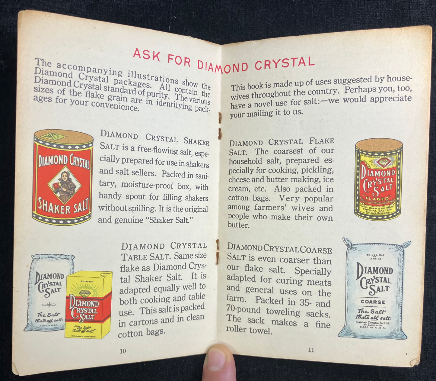 One Hundred and One Uses for Diamond Crystal Salt - 1926 Vintage Advertising Booklet (As Seen in Blog!)