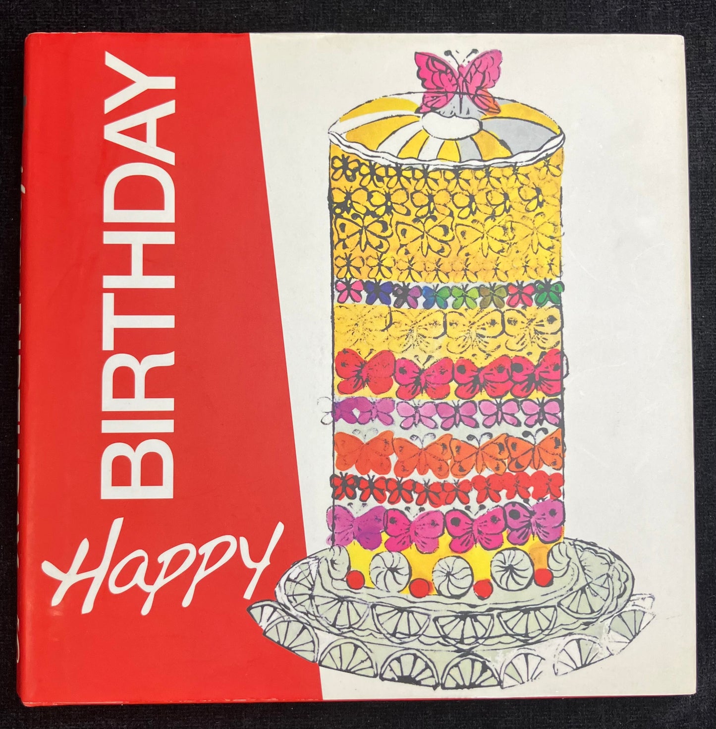 Small Hardcover Birthday Book - Andy Warhol Cake on Cover - Famous Birthday Geetings inside- Great Gift