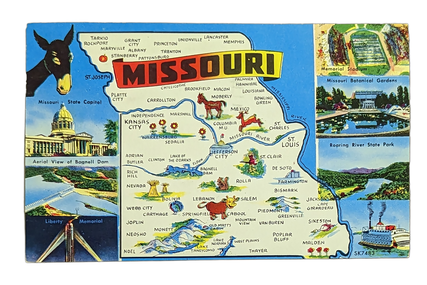 Vintage Missouri - Digital Postcard Art