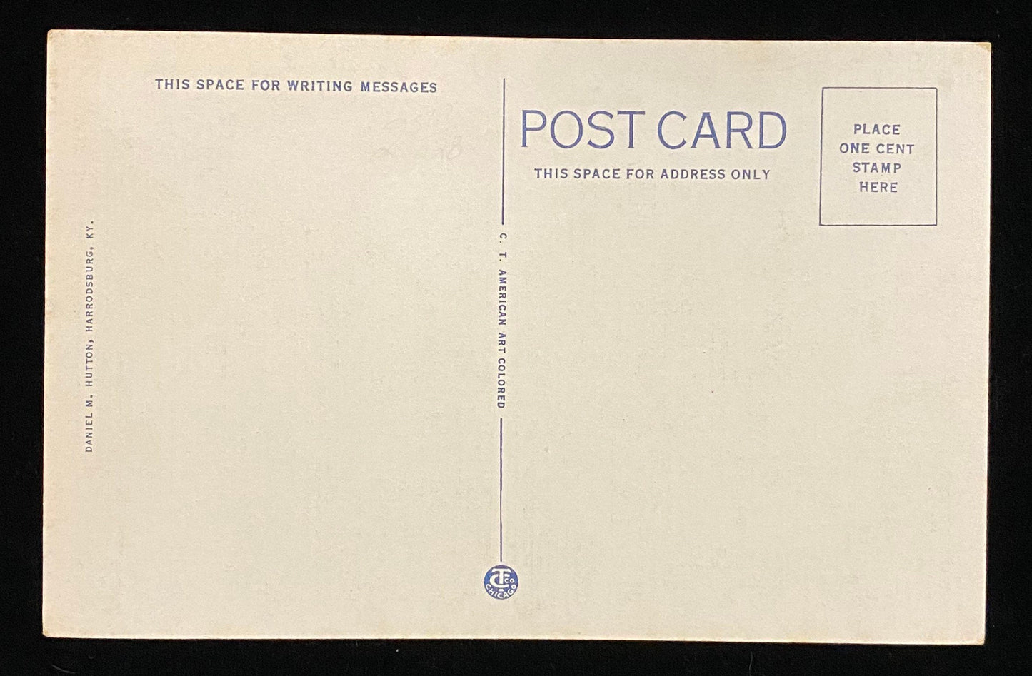 Front: Fort Harrod, Harrodsburg, KY. - 1933 Linen Postcard Back: Blank Condition: Good condition, the corners are slightly worn 1933 Unmailed Color: Hand colored Publisher: C.T. American Art Colored